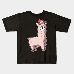 Christmas Llama Kids T-Shirt